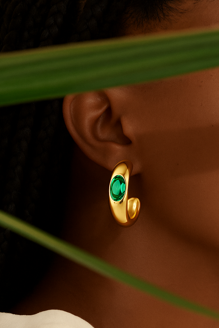 Boucles d’oreilles « Sortilège Vert » – Zyva